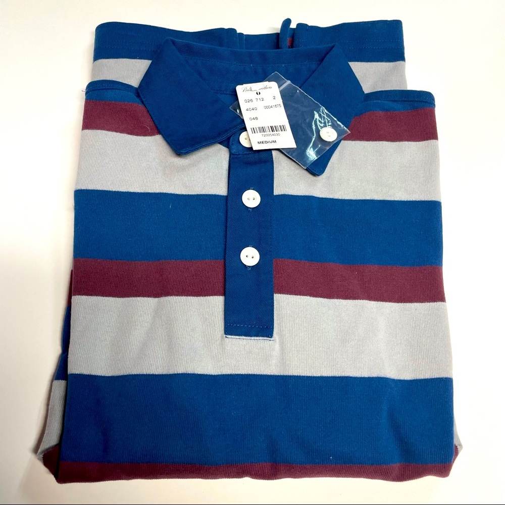 Brooks Brothers Boys Striped Collared Rugby Shirt